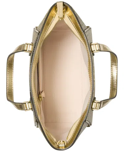 Michael Kors Women's Taryn Convertible Tote Crossbody Handbag In Gold