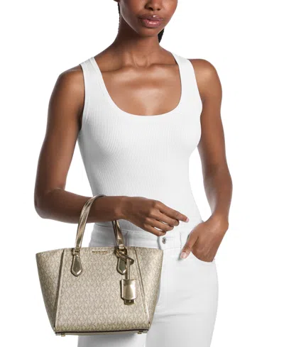Michael Kors Women's Taryn Convertible Tote Crossbody Handbag In Gold