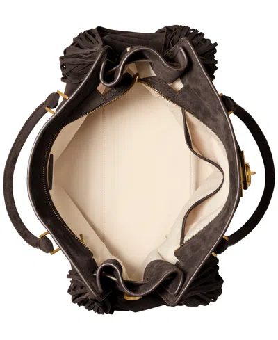 Michael Kors Hamilton Moderne Large Suede Satchel In Brown