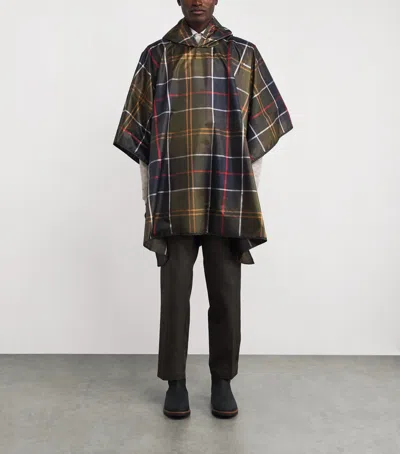 Barbour Poncho With Tartan Pattern In Multi