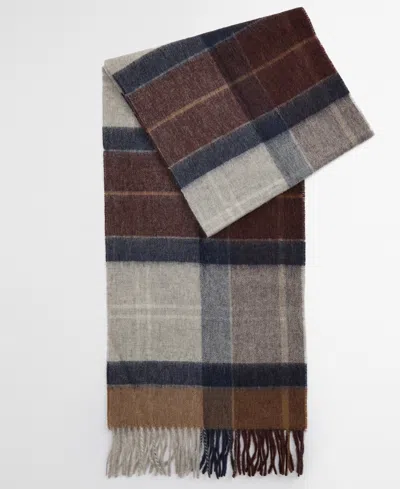 Barbour Inverness Tartan Scarf In Brown