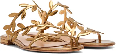 Gianvito Rossi Flavia Flat Sandals In Gold