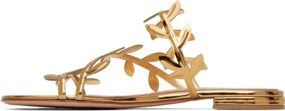 Gianvito Rossi Flavia Flat Sandals In Gold