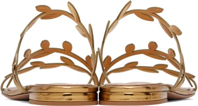 Gianvito Rossi Flavia Flat Sandals In Gold