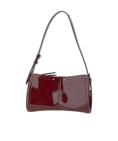 Gianni Chiarini Zipped Shoulder Bag In Burgundy