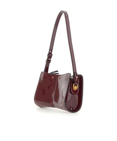 Gianni Chiarini Zipped Shoulder Bag In Burgundy