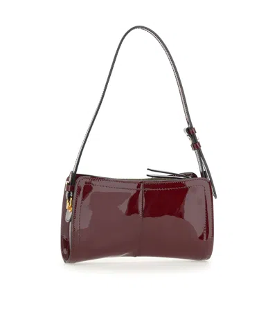 Gianni Chiarini Zipped Shoulder Bag In Burgundy