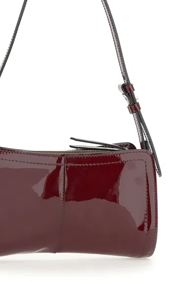 Gianni Chiarini Zipped Shoulder Bag In Burgundy