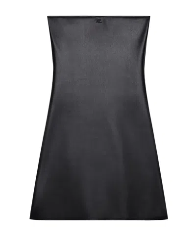 Courrèges Strapless Mini Dress With Back Strap Detail In Black