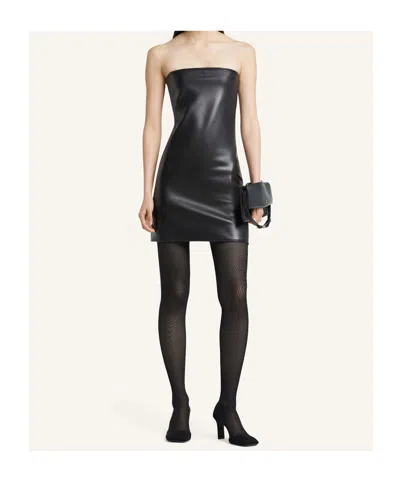Courrèges Strapless Mini Dress With Back Strap Detail In Black