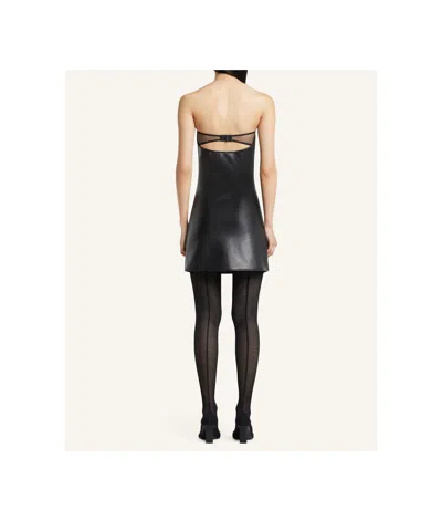 Courrèges Strapless Mini Dress With Back Strap Detail In Black