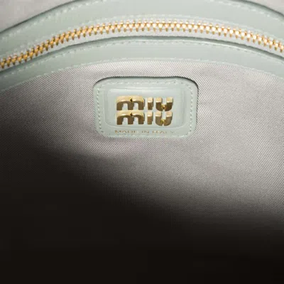Miu Miu Ivy Suede Bag In Gray