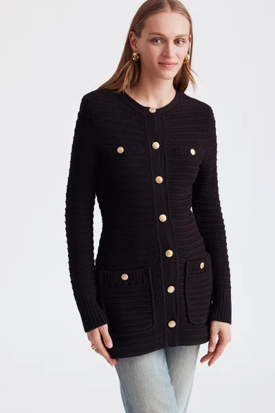 Toccin Constance Crew Neck Jacket In Espresso In Brown