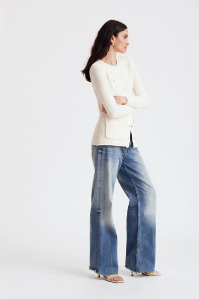 Toccin Constance Crew Neck Jacket In Espresso In Brown