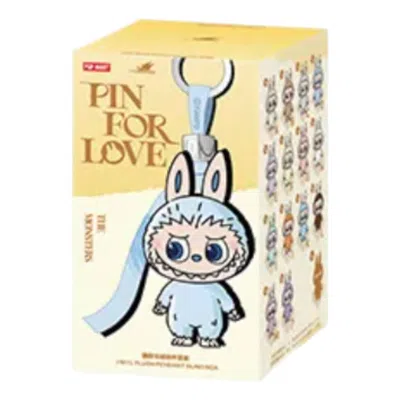 Pop Mart The Monsters Pin For Love Plush Pendant Sealed Case (a-m) (1 Blind Box) In Yellow