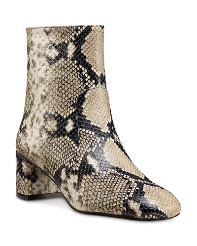Stuart Weitzman Maeve Snakeskin Embossed Bootie In Animal Print