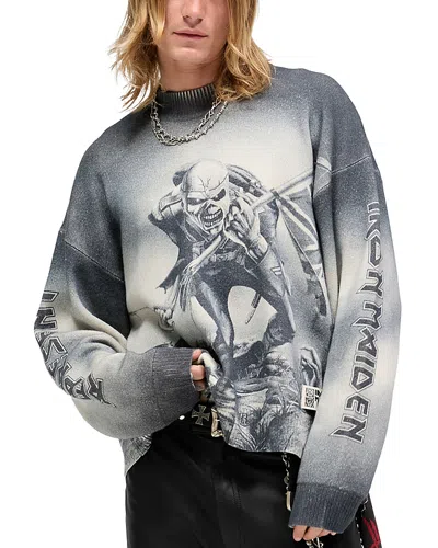 Represent Iron Maiden Trooper Knit In Gray