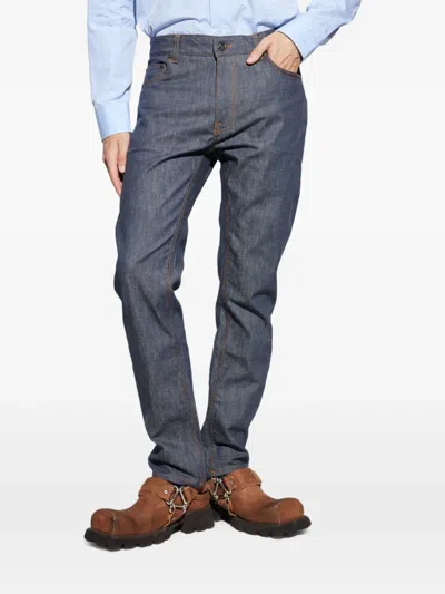 Etro Belt Loop Denim Trousers In Blue