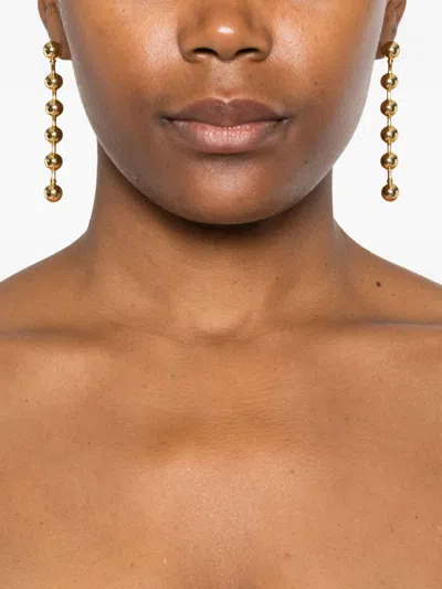 Maje Sphere-drop Earrings In Gold