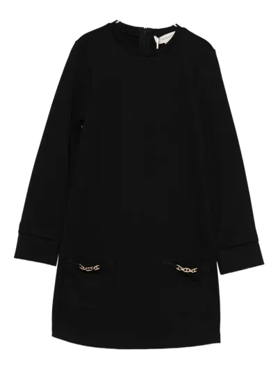 Twinset Chain-embellished Dress In Black