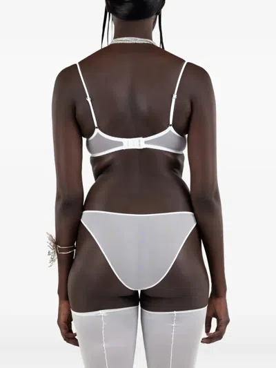 Zhilyova Tara Floral-lace Briefs In White