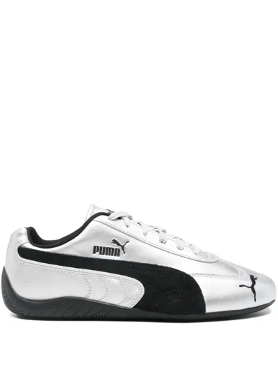 Puma Silver Speedcat Metallic Sneakers In Gray