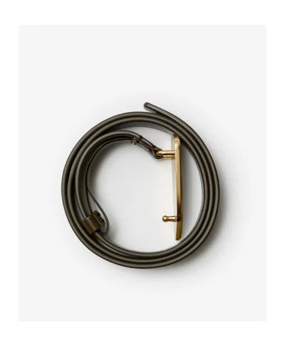 Burberry Shield Leather Belt In Black