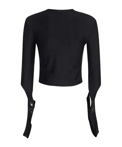 Barrow Technical Fabric Crop Top In Black