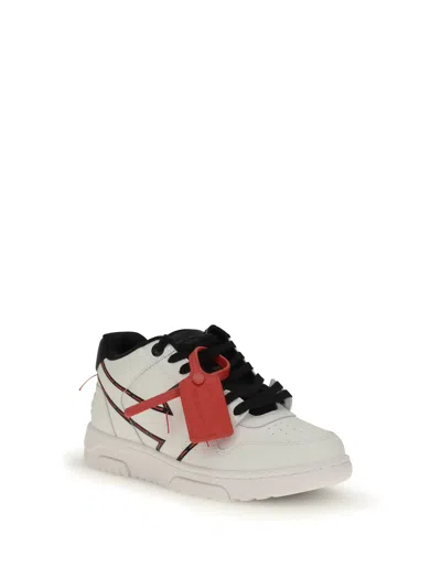 Off-white Stitched Arrow Sneakers In White