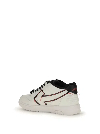 Off-white Stitched Arrow Sneakers In White