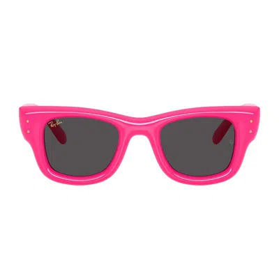 Ray Ban Rayban Rb4940 Wayfarer Puffer By Asap Rocky 683287 Lucido Fucsia Sunglasses In Pink