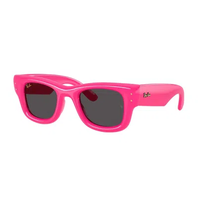 Ray Ban Rayban Rb4940 Wayfarer Puffer By Asap Rocky 683287 Lucido Fucsia Sunglasses In Pink