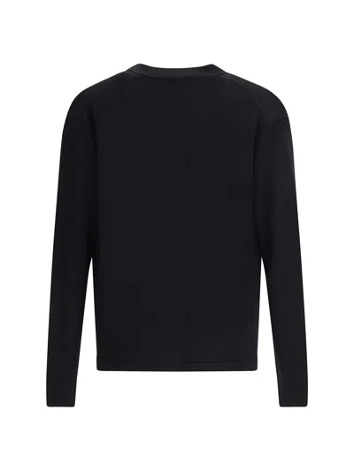 Vivienne Westwood Black V Neck Cardigan With Orb Embroidery In Cotton And Cashmere In Black