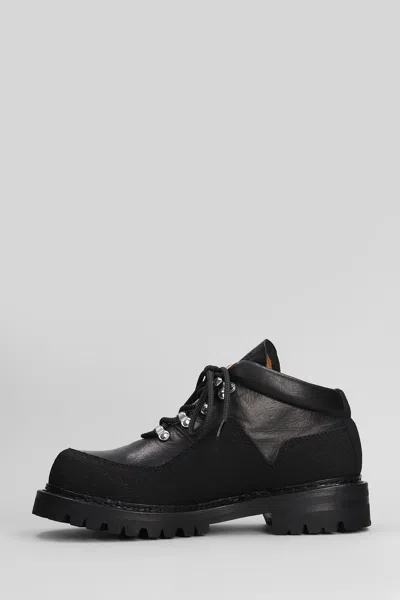 Our Legacy Ankle Boots With Round Toe And Lug Sole In Black