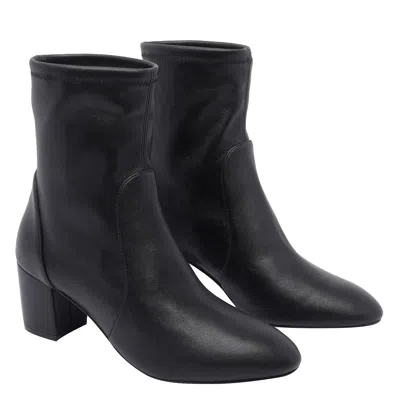 Stuart Weitzman Yuliana 60 Womens Leather Pull On Mid-calf Boots In Black Leather