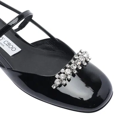 Jimmy Choo 'belinda Sb Flat' Leather Ballet Flats In Black