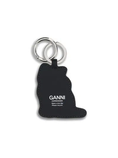 Ganni Women Kitty Keyring In Blue
