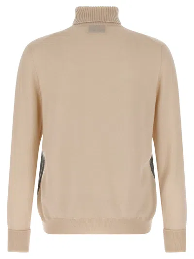 Ballantyne Argyle-pattern Turtleneck Sweater In Neutral