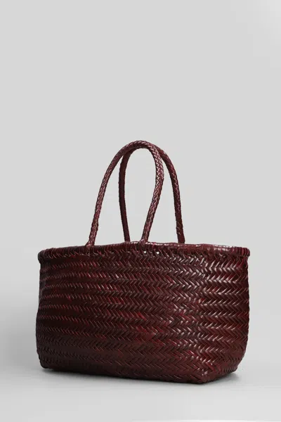 Dragon Diffusion Small Bamboo Triple Jump Tote Bag In Burgundy