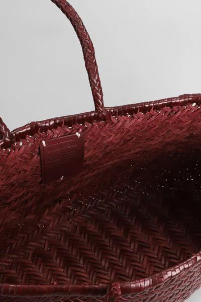 Dragon Diffusion Small Bamboo Triple Jump Tote Bag In Burgundy