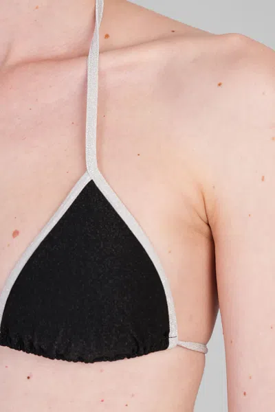 Mc2 Saint Barth Leah String Beachwear In Black Viscose In Black