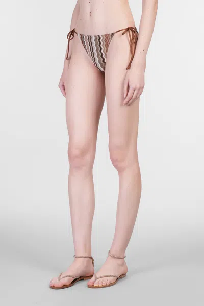 Mc2 Saint Barth Marielle Beachwear In Brown Polyamide In Brown