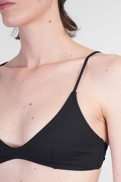 Mc2 Saint Barth Leah String Beachwear In Black Polyamide In Black