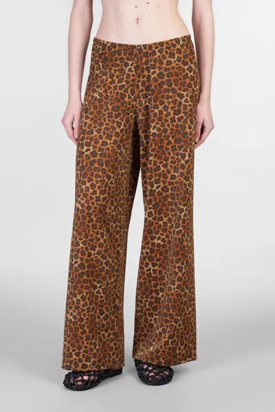 Mc2 Saint Barth Amalia Pants In Animalier Viscose In Animal Print
