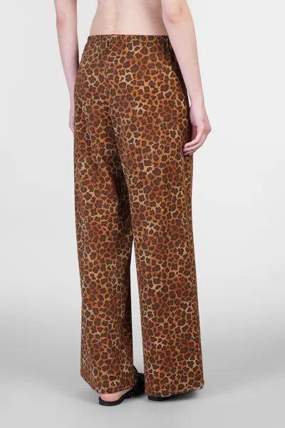 Mc2 Saint Barth Amalia Pants In Animalier Viscose In Animal Print