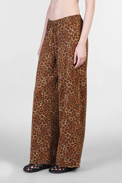 Mc2 Saint Barth Amalia Pants In Animalier Viscose In Animal Print
