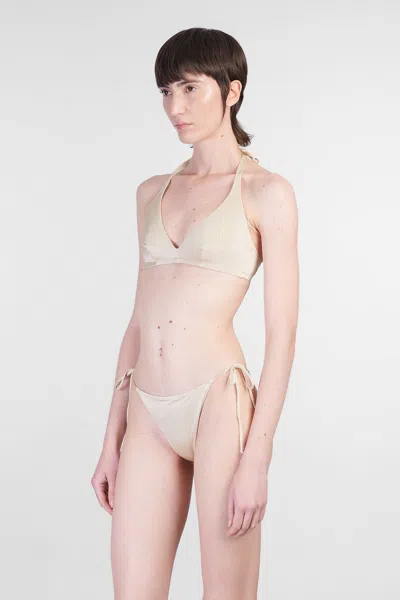 Mc2 Saint Barth Gaia Beachwear In Taupe Polyester In White