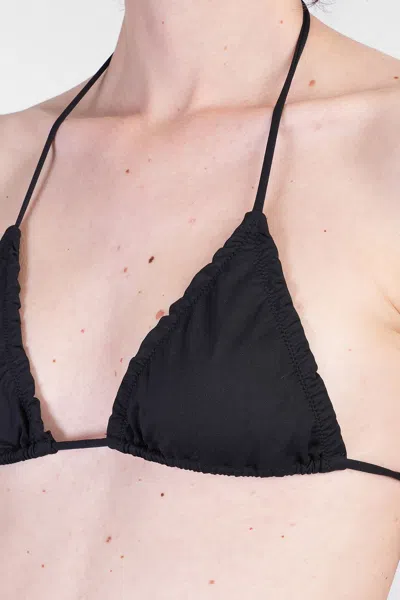 Mc2 Saint Barth Leah String Beachwear In Black Polyamide In Black