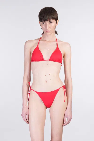 Mc2 Saint Barth Leah Beachwear In Red Polyamide In Red