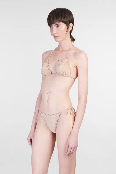 Mc2 Saint Barth Sagittarius Beachwear In Gold Polyamide In Gold